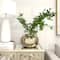 8" Gold Aluminum Brushed Vase with Hammered Top